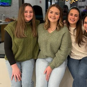 She + Sky Green Turtle neck vest